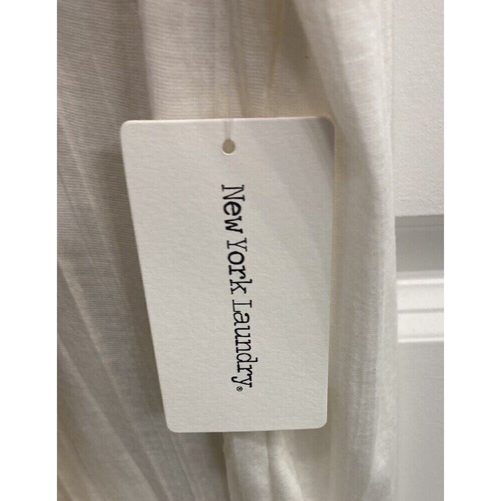 New York Laundry Off White Lace Cold Shoulder Bow Tie Front Key Hold Neck Small - Picture 5 of 5